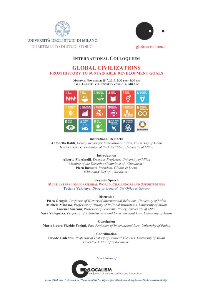 November 25, Global Civilizations from History to SDG